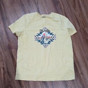 Wrangler Pale Yellow Southwestern Graphic Short Sleeve Tee